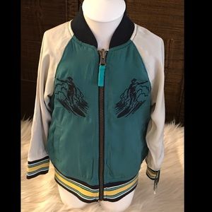 NWT! Lightweight, reversible, varsity jacket